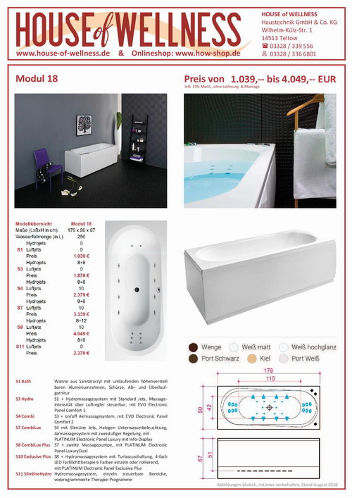 whirlpoolbadewanne modul-18