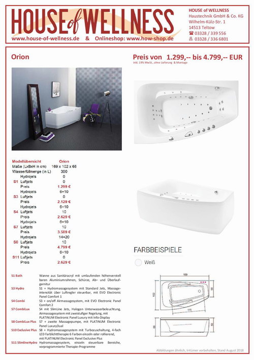 whirlpoolbadewanne orion